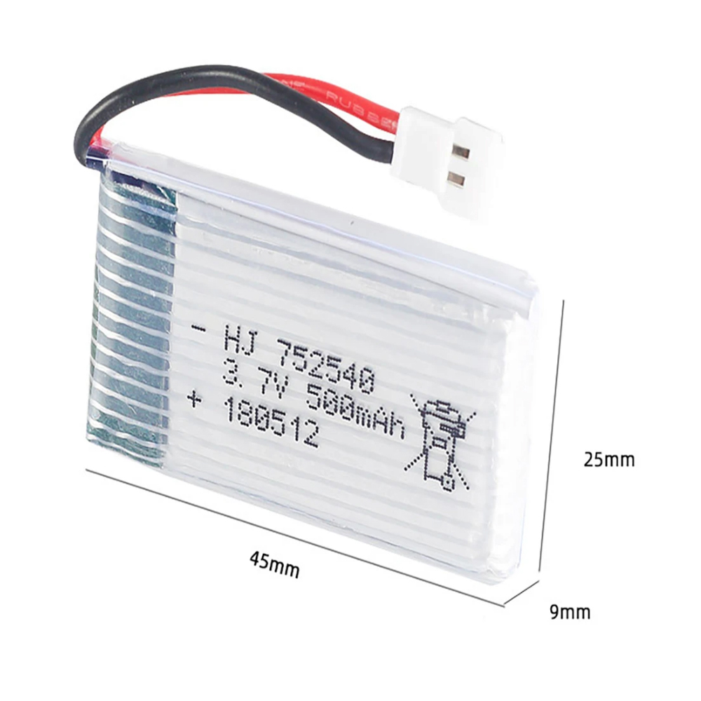 H31 Battery 3.7V 500mAh 752540 - огляд і ціна Rc Helicopter Coaxial